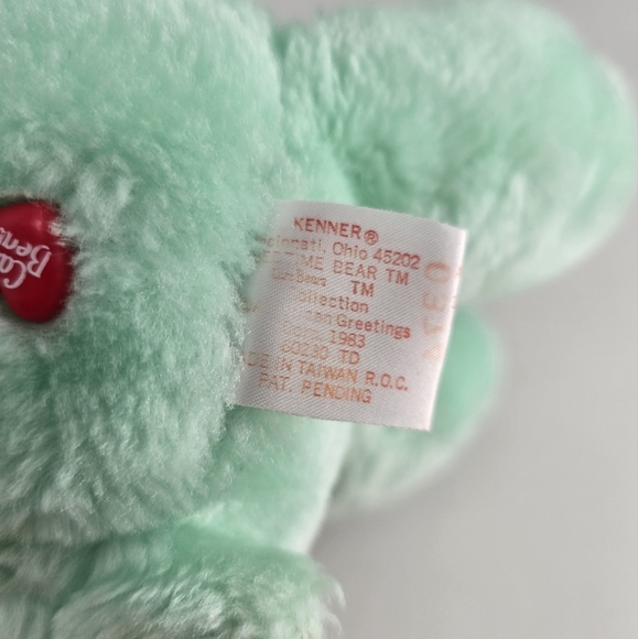 Carebear vintage plushy bed tine bear 1983 green moon 14" - Picture 4 of 5